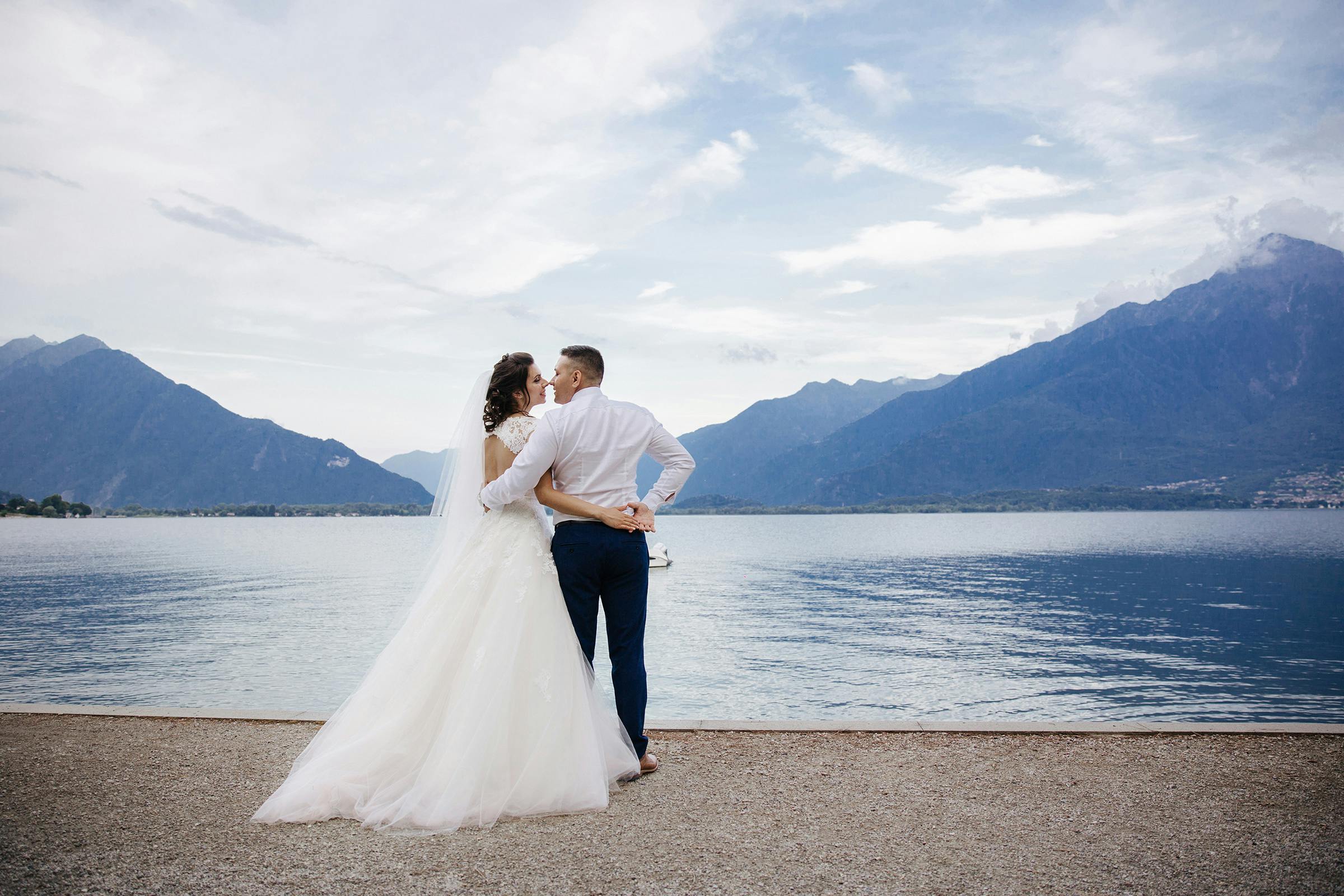 Bride and Groom lakefront